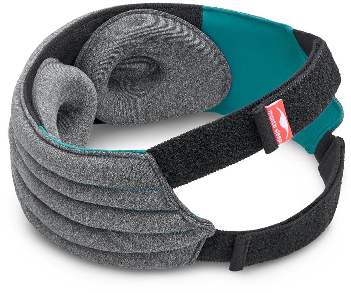 Manta WEIGHTED Sleep Mask - Verzwaard slaapmasker – 100% verduisterend – Geen druk op ogen – Zacht & ademend – Volledig verstelbaar – Voor diepe ontspanning en betere slaap - Geschikt voor zijslapers — afbeelding 4