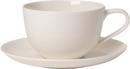 Villeroy & Boch For Me Harnais Pour Chaque Jour En Haut De Gamme 6 X Assiette De Petit Déjeuner, Porcelaine Blanc 22,6 X 22,6 X 7,6 Cm, 6 Unités De