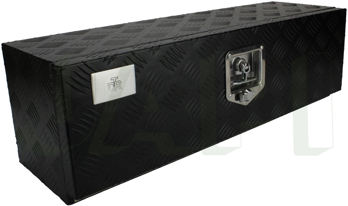 Aluminium onderbouwkist 800x250x250 zijkant zwart poeder gecoat