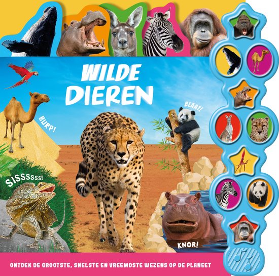 Wilde dieren - 10-geluidenboek - cover
