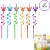 Rietjes met knopen Curly, 24 stuks herbruikbare rietjes, kleurrijke cocktailrietjes, PET Curly rietjes, voor verjaardagsfeest, sapdecoratie, cocktails, 10 kleuren, 12 vormen Rietjes met knopen Curly, 24 stuks herbruikbare rietjes, kleurrijke cocktailrietjes, PET Curly rietjes, voor verjaardagsfeest, sapdecoratie, cocktails, 10 kleuren, 12 vormen
