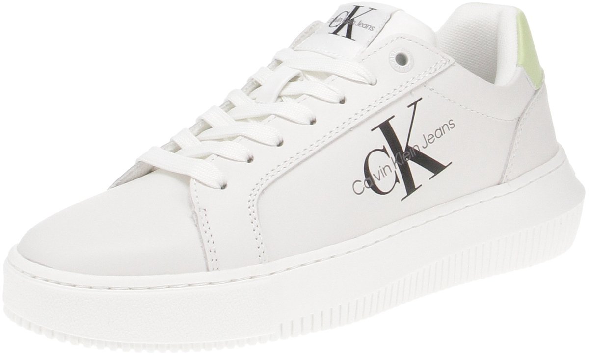 Ck Jeans Dikke Cupsole Mono Sneakers Streetwear Vrouwen Wit