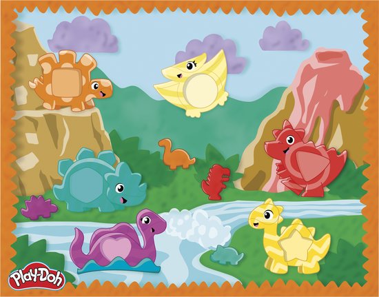 Play-Doh Dino Vormen en Kleuren speelset - boetseerklei