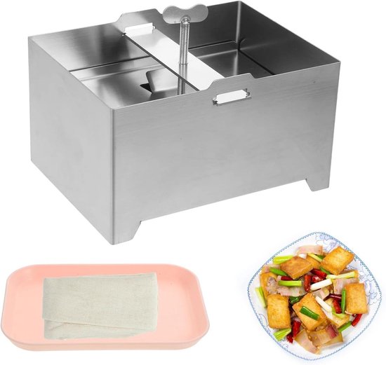 Duurzame Tofu Persen | Roestvrijstalen Tofu Presser Maker Tofu-vorm voor het maken van tofu,Kaas Tofu-voedselpers, Tofu-persen met afvoergaten, persen om Tofu-vormmaker te maken Jiasi