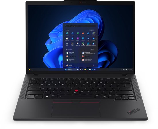 Lenovo ThinkPad T14 Gen 6 (Intel) Intel Core Ultra 7 255U Laptop 35,6 cm (14") WUXGA 16 GB DDR5-SDRAM 512 GB SSD Wi-Fi 6E (802.11ax) Windows 11 Pro Engels Zwart - Lenovo - Hoofdafbeelding