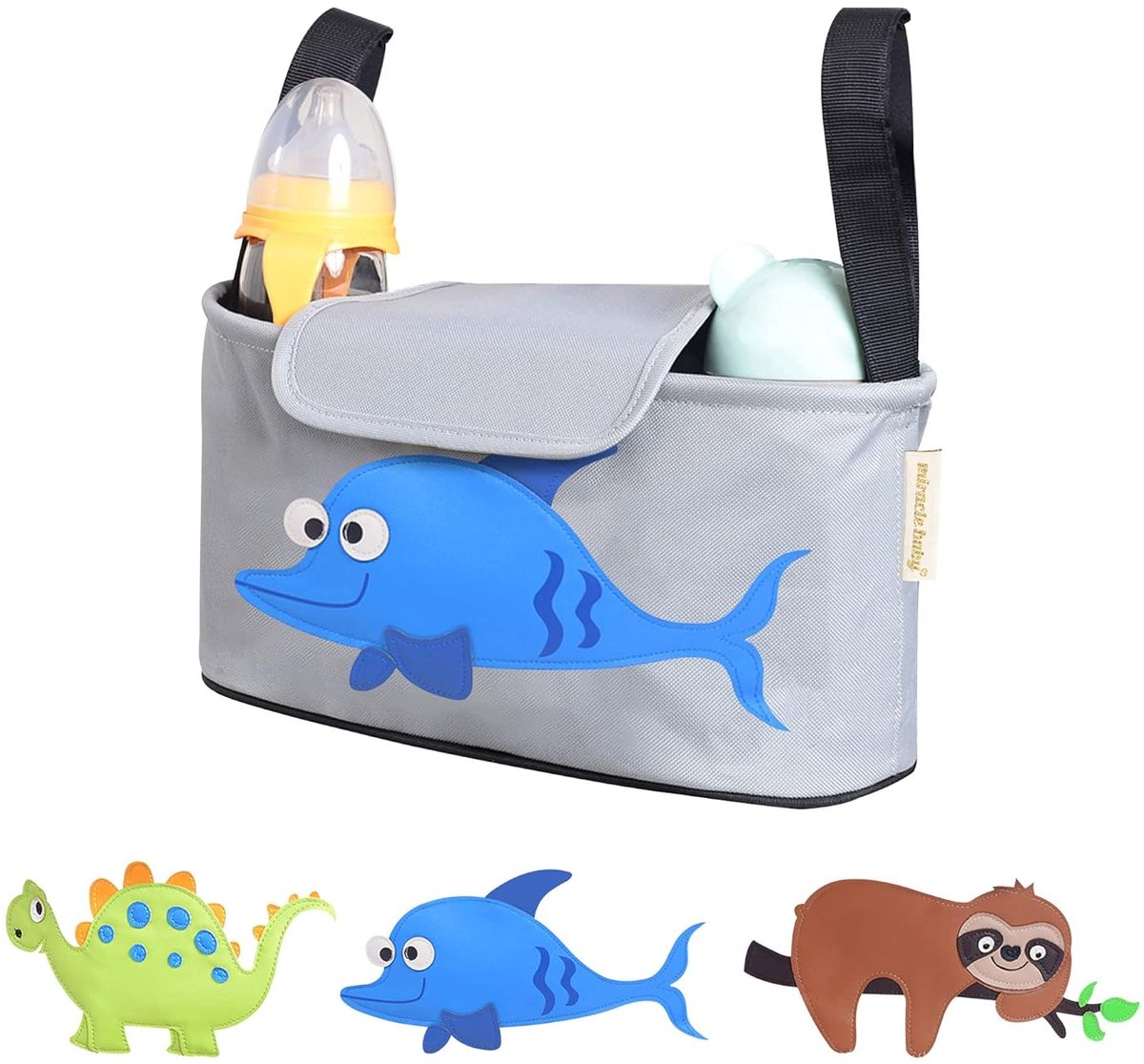 Ibenzoa® Ruime en Functionele Kinderwagen Organizer Rugzak - Verstelbaar & Duurzaam
