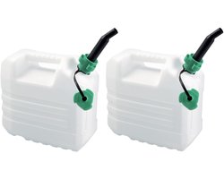EDA brandstof Jerrycan - kunststof - transparant - 10 Liter - 32 x 18 x 30 cm - benzine / diesel