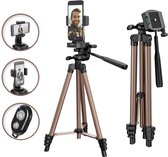 YSONIC Smartphone & Camera Tripod – Ideale Cadeau - Smartphone Statief – Telefoon Houder – Met Afstandsbediening & Draagtas – Verstelbaar – 40 tot 134 cm - Geschikt voor iPhone Samsung Oppo en Meer