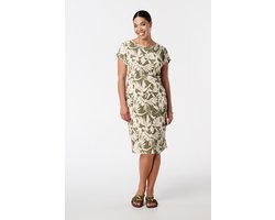 MS Mode Jurk Midi jurk met print en strikkoord