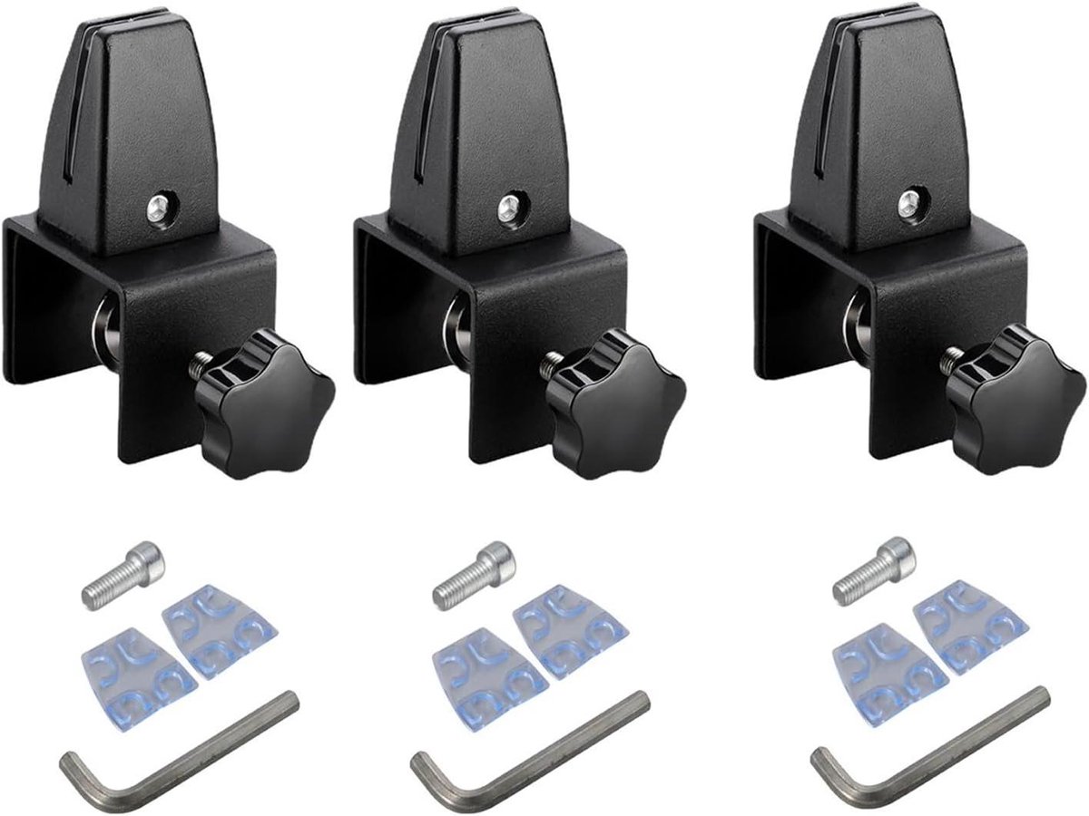 Mobiele horizontale desktopscherm steunbeugel - Aluminiumlegering - Niesbeschermer - 3 stuks