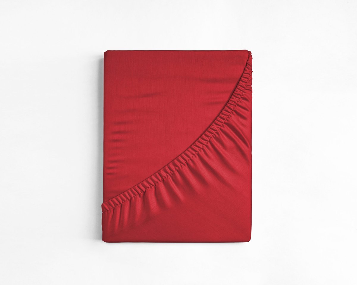 Dreamhouse Hoeslaken Katoen Rood - 180 x 200 cm + 30 cm hoekhoogte