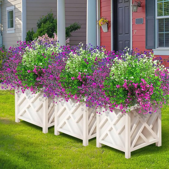 ArtBloom Lot De 8 Fleurs Artificielles D'extérieur Résistantes Aux