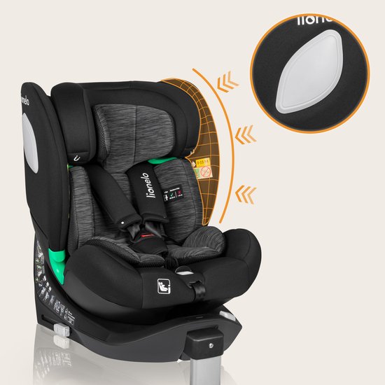 Lionelo Braam i-Size Autostoeltje - 0-36kg - ISOFIX + steunpoot - 360° draaibaar van LIONELO — afbeelding 2