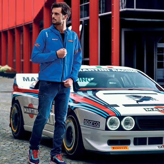 Sparco WINDSTOPPER MARTINI RACING Marineblauw - Lichtgewicht Waterafstotende Jas met Iconische Martini Racing Details - Marineblauw - Maat - l van Sparco — afbeelding 5