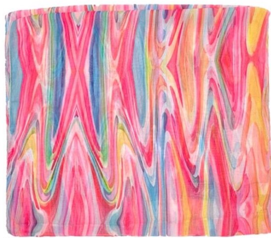 Écharpe fine - Imprimé - (25595#) - Rose/Écru