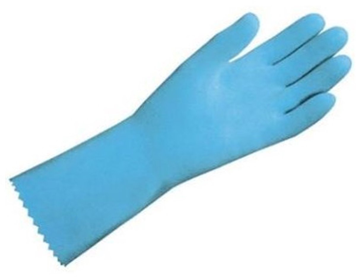 Mapa latex Handschoen - blauw - maat 8 (L)