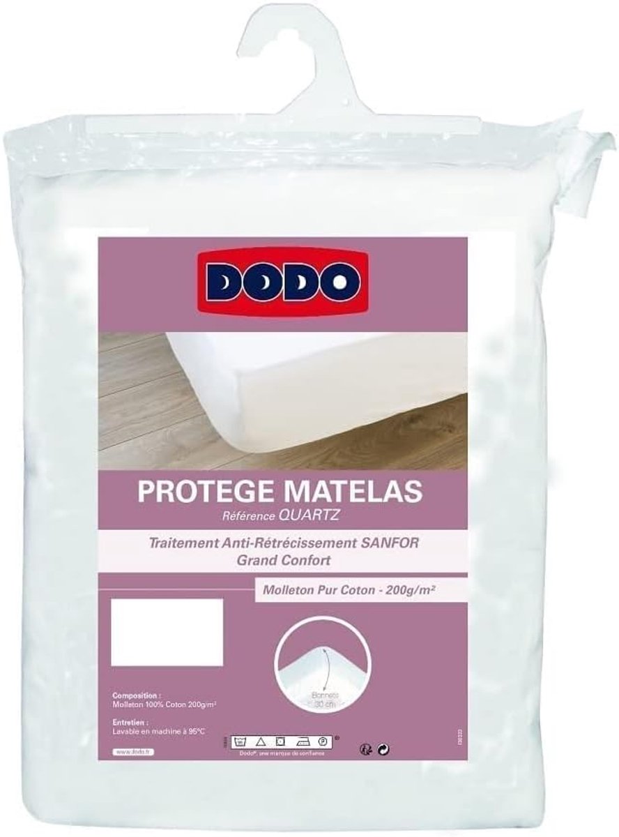 Matrasbeschermer 90 x 190 cm, absorberend, katoen, machinewasbaar tot 95 °C, zacht en comfortabel voor eenpersoonsbed