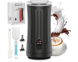 Melkopschuimer 240 ml - Elektrisch voor Warm en Koud Melkschuim - Zwart