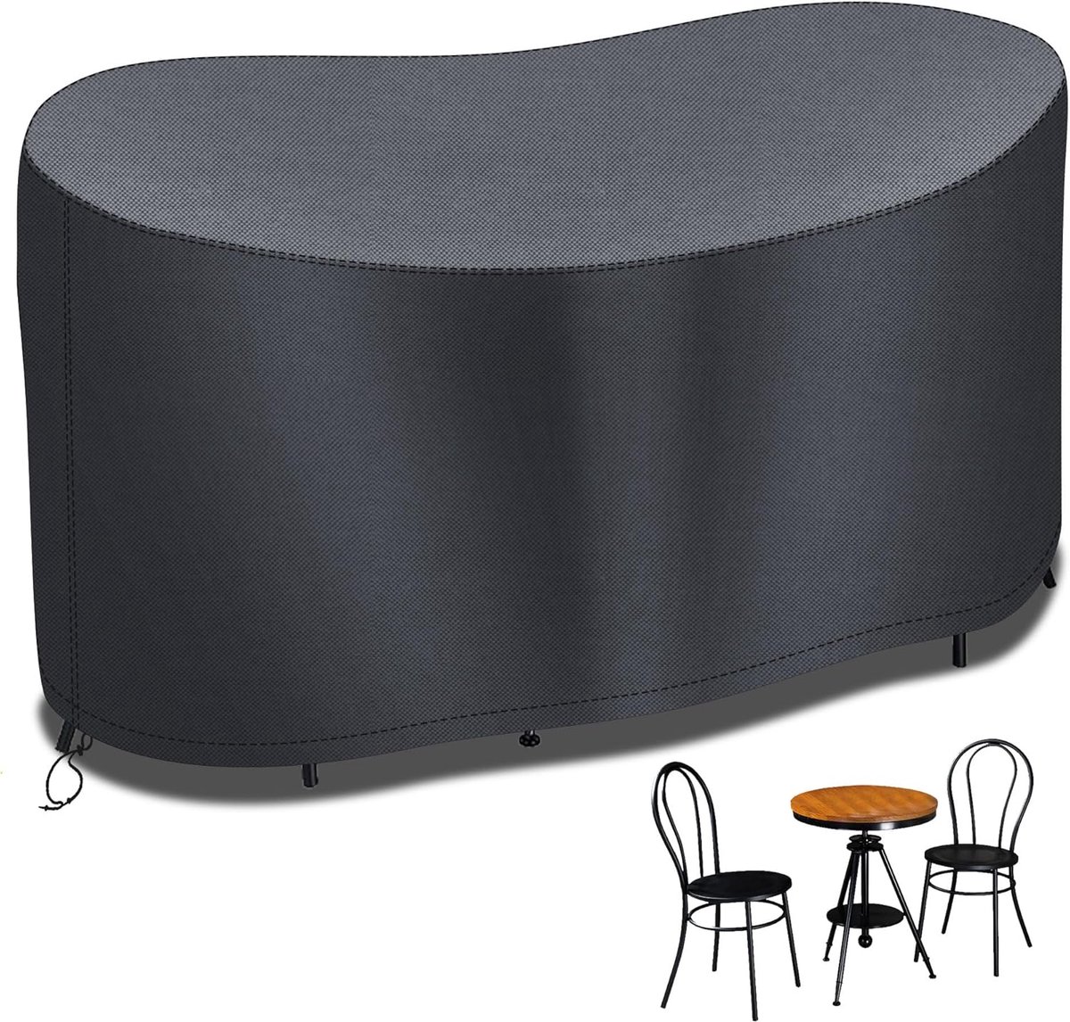 Hoes voor bistroset - waterdicht en UV-bestendig - grijs - 146 x 70 x 80 cm