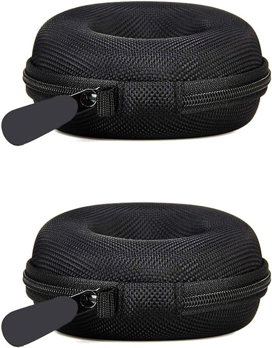 Draagbare horlogedoos organizer - 2 stuks - ronde etui - luxe uitstraling