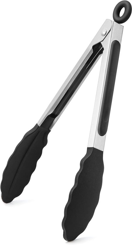 Lurch 33429 All-In-One tang, keukentang met anti-aanbaklaag, uiteinden van roestvrij staal en hittebestendig nylon, 30,5 cm Lurch 33429 All-In-One tang, keukentang met anti-aanbaklaag, uiteinden van roestvrij staal en hittebestendig nylon, 30,5 cm