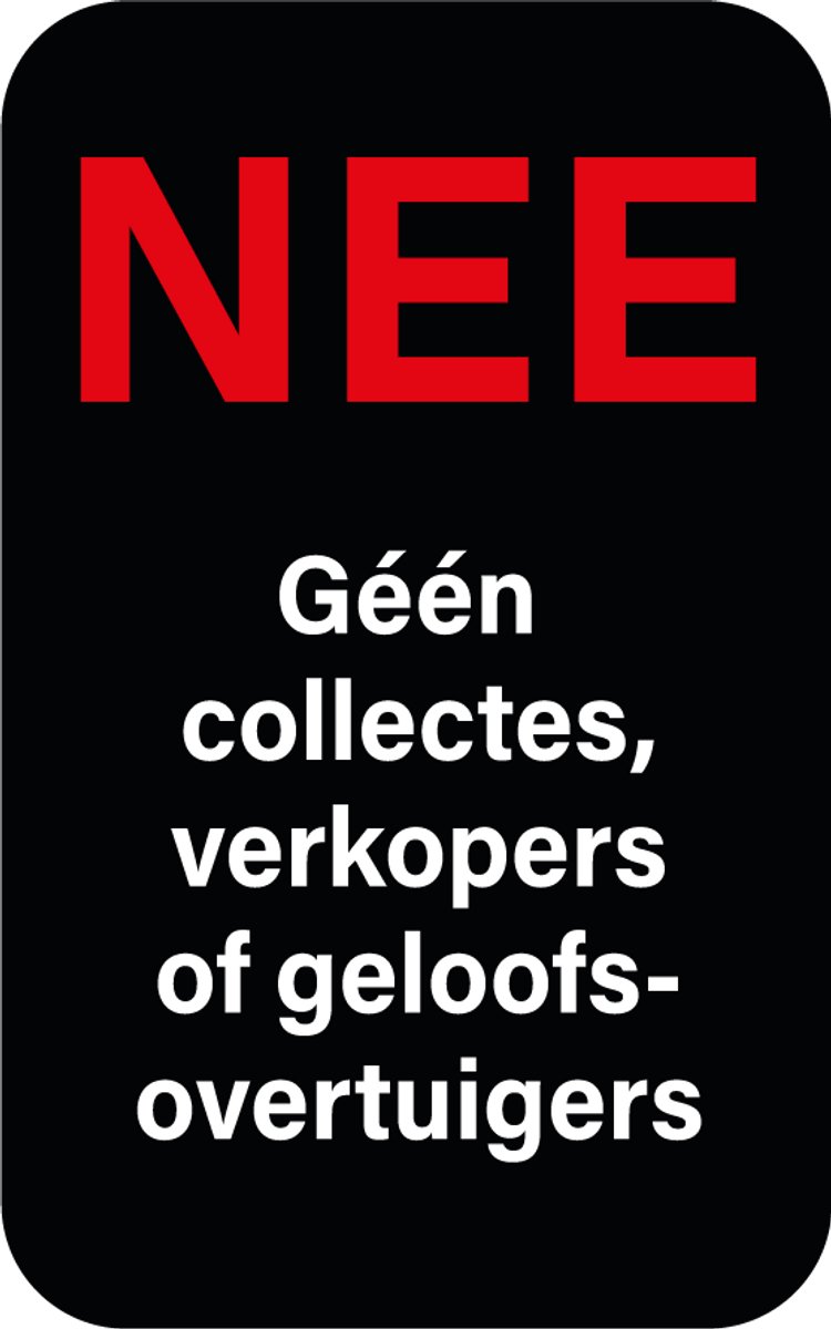 Geen collecte sticker