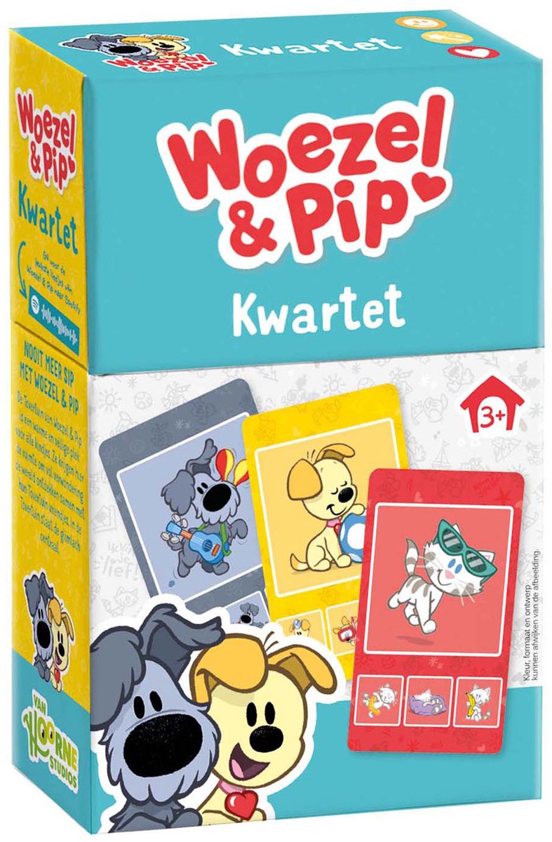 Woezel & Pip kwartet - educatief spel cadeautip - 32 kaarten, 8 kwartetten - vanaf 3 jaar - Bambolino Toys — afbeelding 13