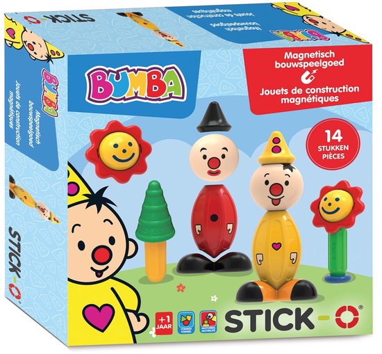Stick-O Bumba set - magnetisch speelgoed - 5 modellen - speelgoed 1 jaar - peuter speelgoed jongens en meisjes - baby speelgoed - speelgoed jongens 2 jaar