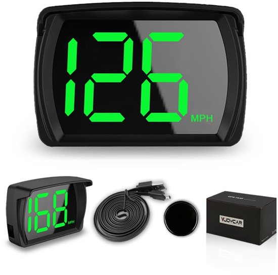 Geschikt voor 2023 Nieuwe HUD GPS-snelheidsmeter Digitale snelheidsmeter MPH Auto Truck Head Up Display met USB-kabel Plug and Play (alleen G20 Groen)