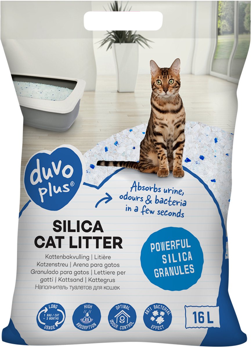 Bol.com Duvo Silica Premium - Kattenbakvulling - 16L aanbieding