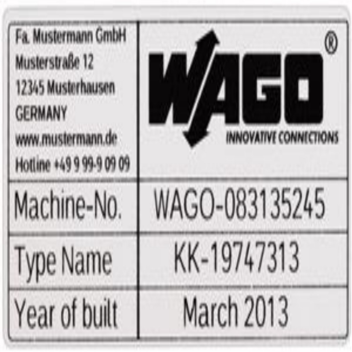 Wago 210-802 WAG ETIKET POLYESTER 30X70 MM