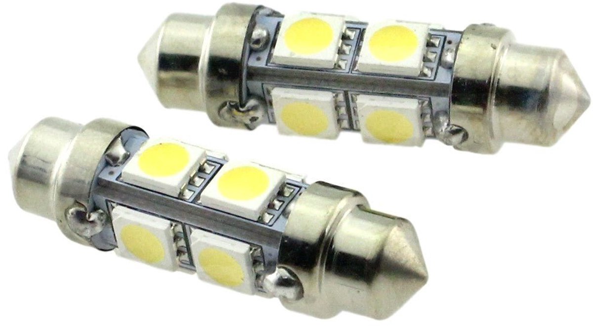C5W 39mm autolamp 2 stuks | LED festoon | 8-SMD daglichtwit 6000K | 12 Volt - 2.2 Watt
