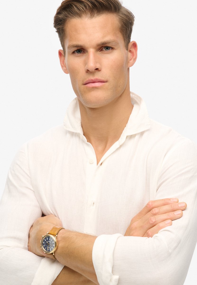Superdry Casual linnen overhemd met lange mouwen Heren Lange mouwen shirts Optic
