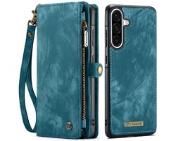 CaseMe 008 Geschikt voor Samsung Galaxy A56 - 2-in-1 Book Case en Back Cover - Magnetisch Uitneembaar - Portemonnee Hoesje - Blauw
