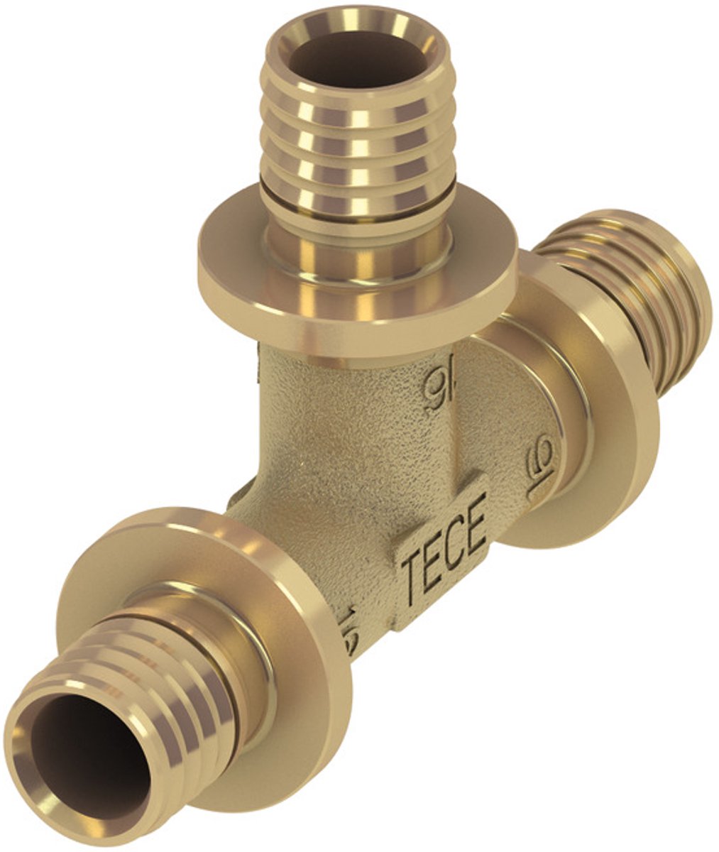 TECE TECEflex - Messing T-stuk - 16 x 16 x 16