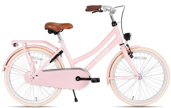 SJOEF City Meisjesfiets 22 inch - Kinderfiets 7, 8 & 9 jaar - Fiets 22 inch Meisje - Inclusief Slot - Roze