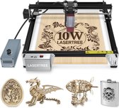 Bol.com LASER TREE K1 Mini 10W Laser-graveermachine met luchtpomp 10W Uitgangskracht Laser snijmachine 10W laser graveur met luc... aanbieding