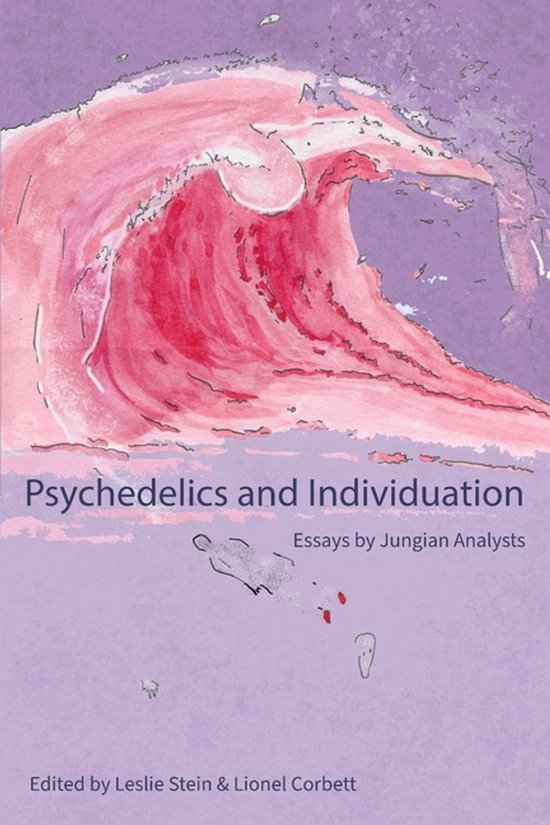 Boekhoes met een roze golf en de titel "Psychedelics and Individuation".