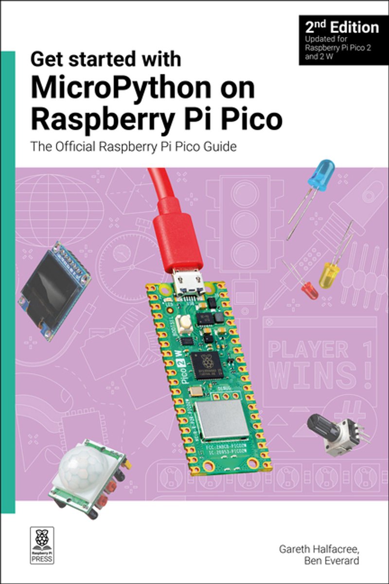Omslag van Get Started with Micropython on Raspberry Pi Pico: The Official Raspberry Pi Pico Guide