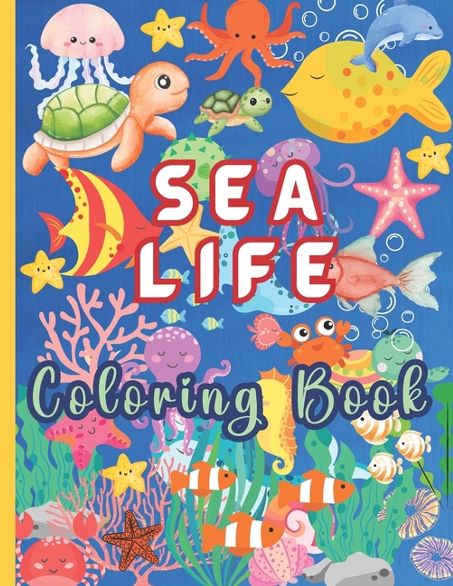 Sea Life Coloring Book For Children van Mega-dig Color Press