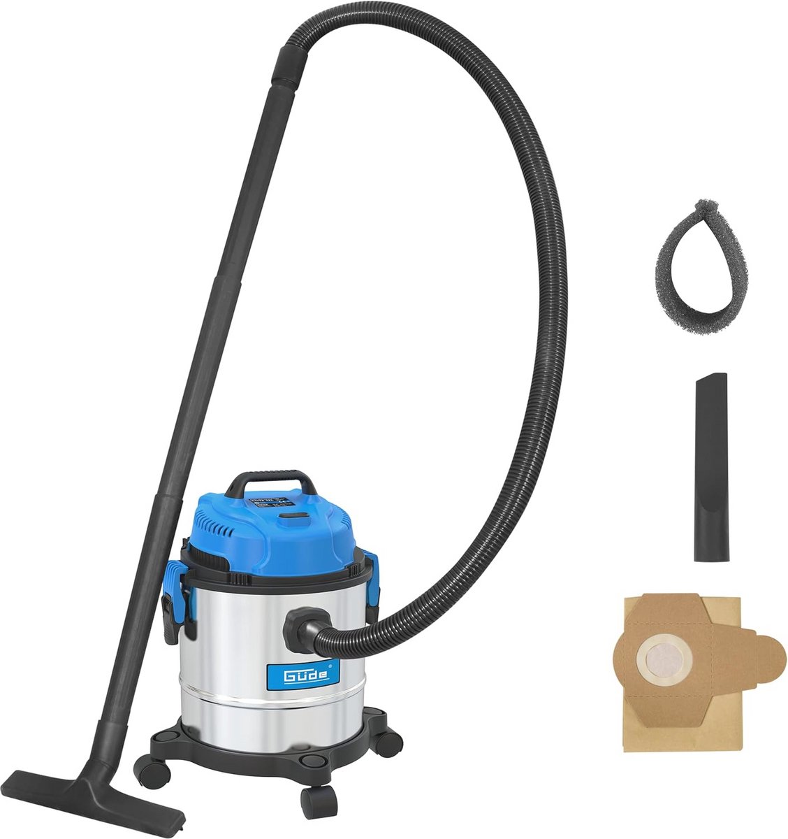 Natte Droogzuiger 12L - Krachtige 1200W Zuiger met Roestvrijstalen Reservoir en Accessoires