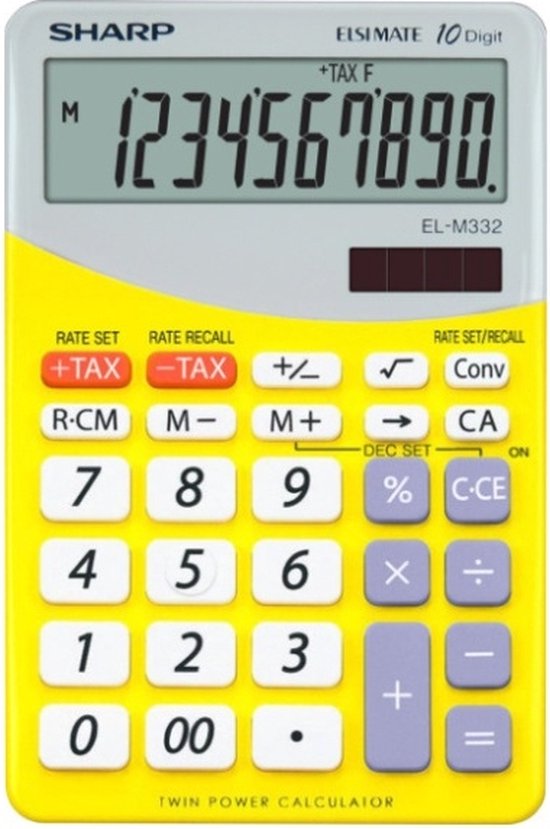 Calculatrice Sharp EL-M332 Calculatrice financière de bureau Jaune | bol.com