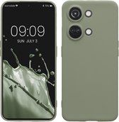 Coque kwmobile compatible avec OnePlus Nord 3 5G - Coque pour smartphone - Découpe précise de l'appareil photo - Couleur gris-vert