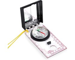 Multifunctional Compass with Map - Ruler Mirror Emergency Kit - Professional Military High Precision Magnetic Compass for Camping Hiking Hunting Boating - Outdoor Activities .