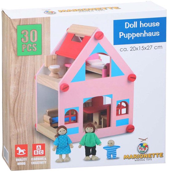 Houten poppenhuis - Dekornik - Love Studio | baby & kids