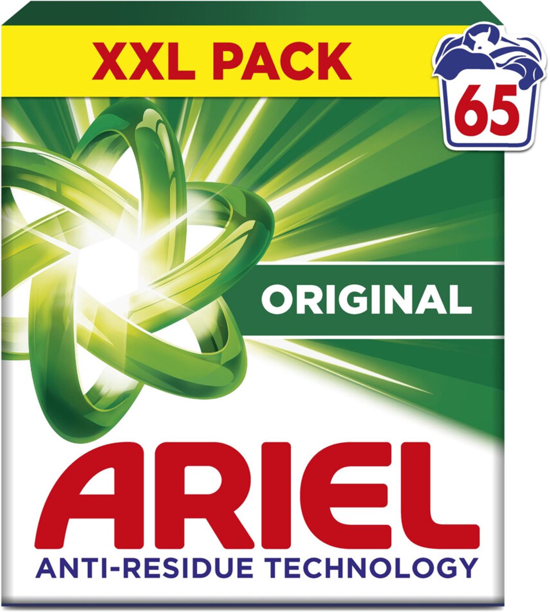 Goedkoopste 4x Ariel Waspoeder Original 65 Wasbeurten 3,35 kg