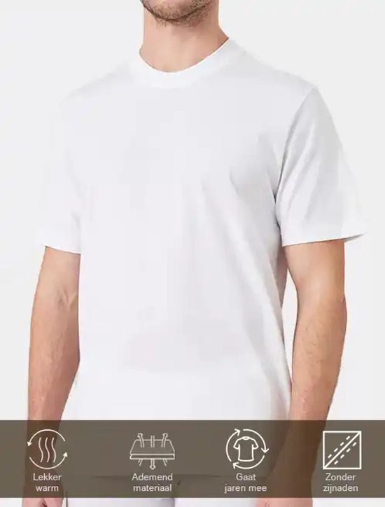 Chemise homme Beeren à manches courtes, qualité épaisse, M3400 - taille M - Wit