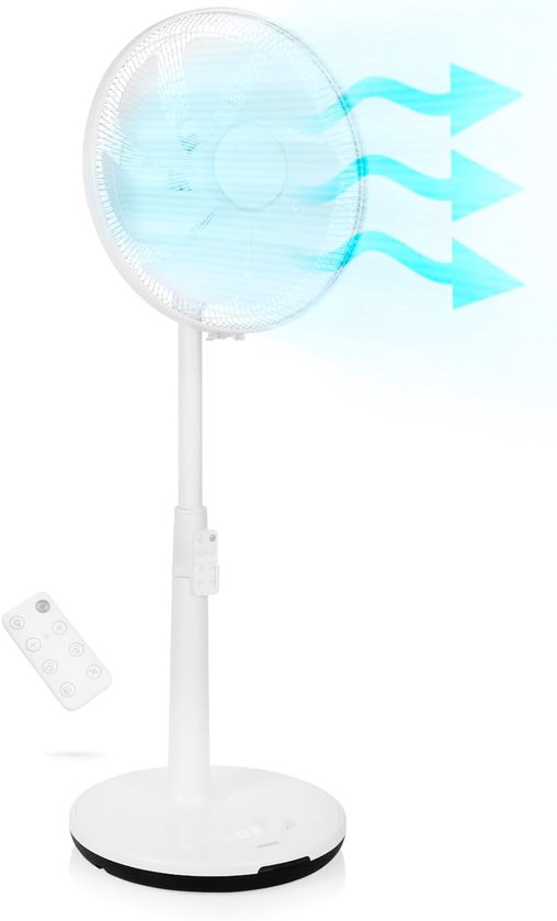 aktimeo NEU Ventilator mit Wasserkühlung, Standventilator sehr leise mit Fernbedienung, Luftkühler mit Timer-Funktion, Drei Geschwindigkeiten, Schwenk- und Neigefunktion, schwarz