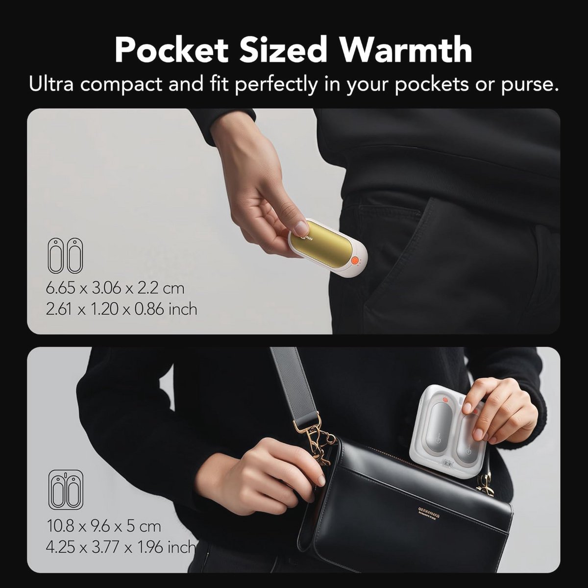 Oplaadbare Handwarmers voor Buiten - 14000mAh Herbruikbare Elektrische Handwarmers met Verwarmingsopties — cadeau in Sport & Outdoor - foto 6