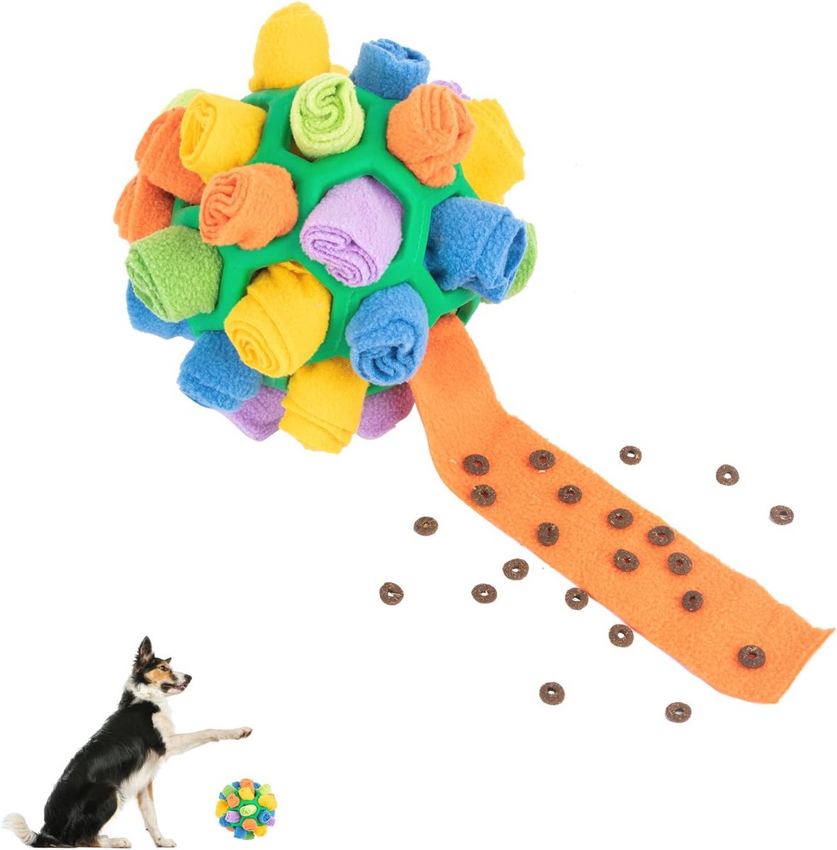 Interactief Puzzelspeelgoed voor Honden - Snuffelmat en Snuffelbal voor Kleine en Middelgrote Honden